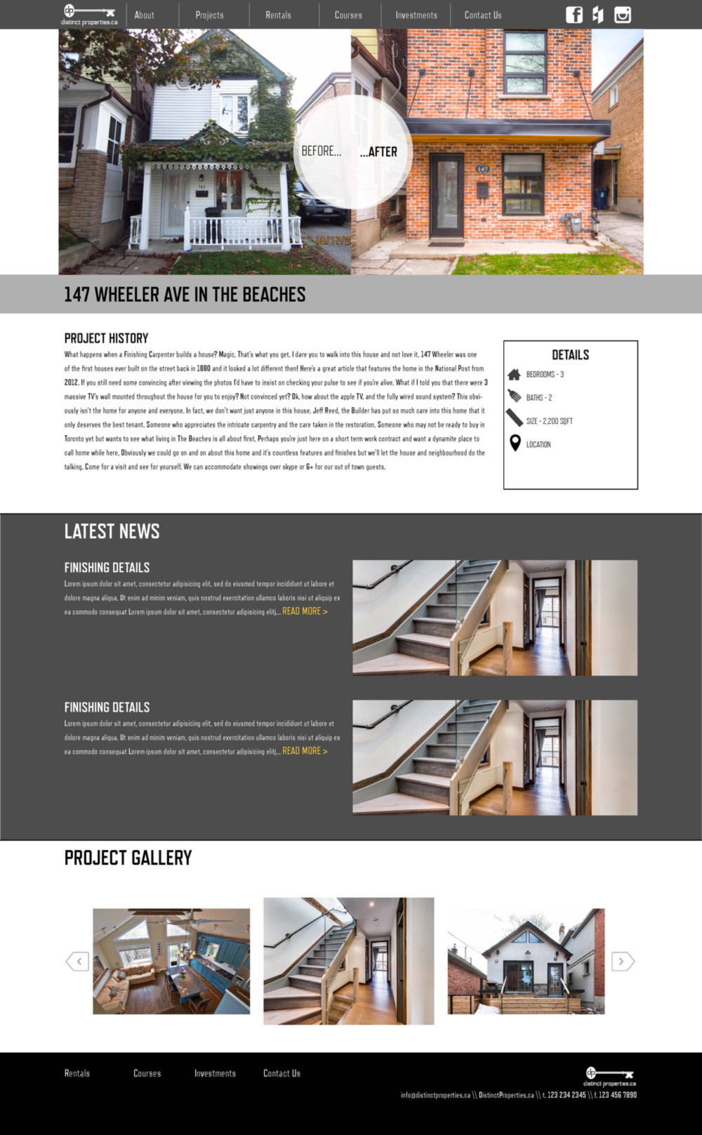 Distinct Properties Project Page